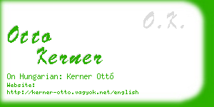 otto kerner business card