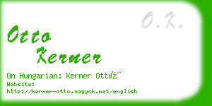 otto kerner business card